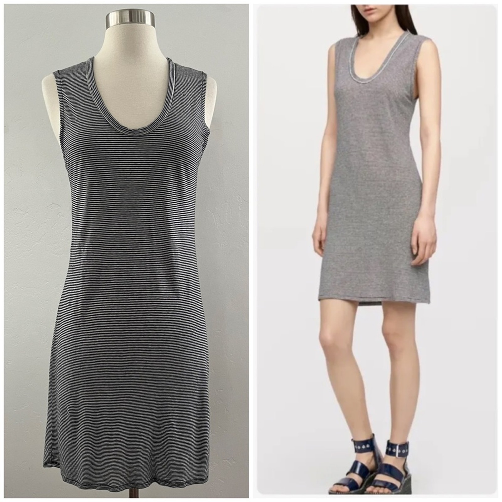 Rag & Bone Ryder Dress Xs Sleeveless Striped Summer Chic Minimalist Quiet Luxury